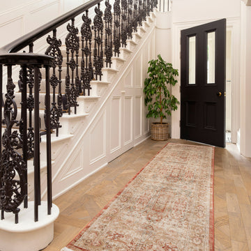 Traditional Plush Terracotta Runner - Selma