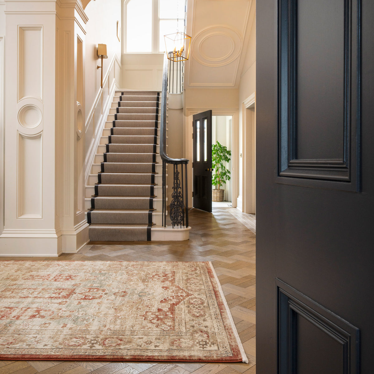 Traditional Plush Terracotta Rug - Selma