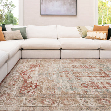 Traditional Plush Terracotta Rug - Selma