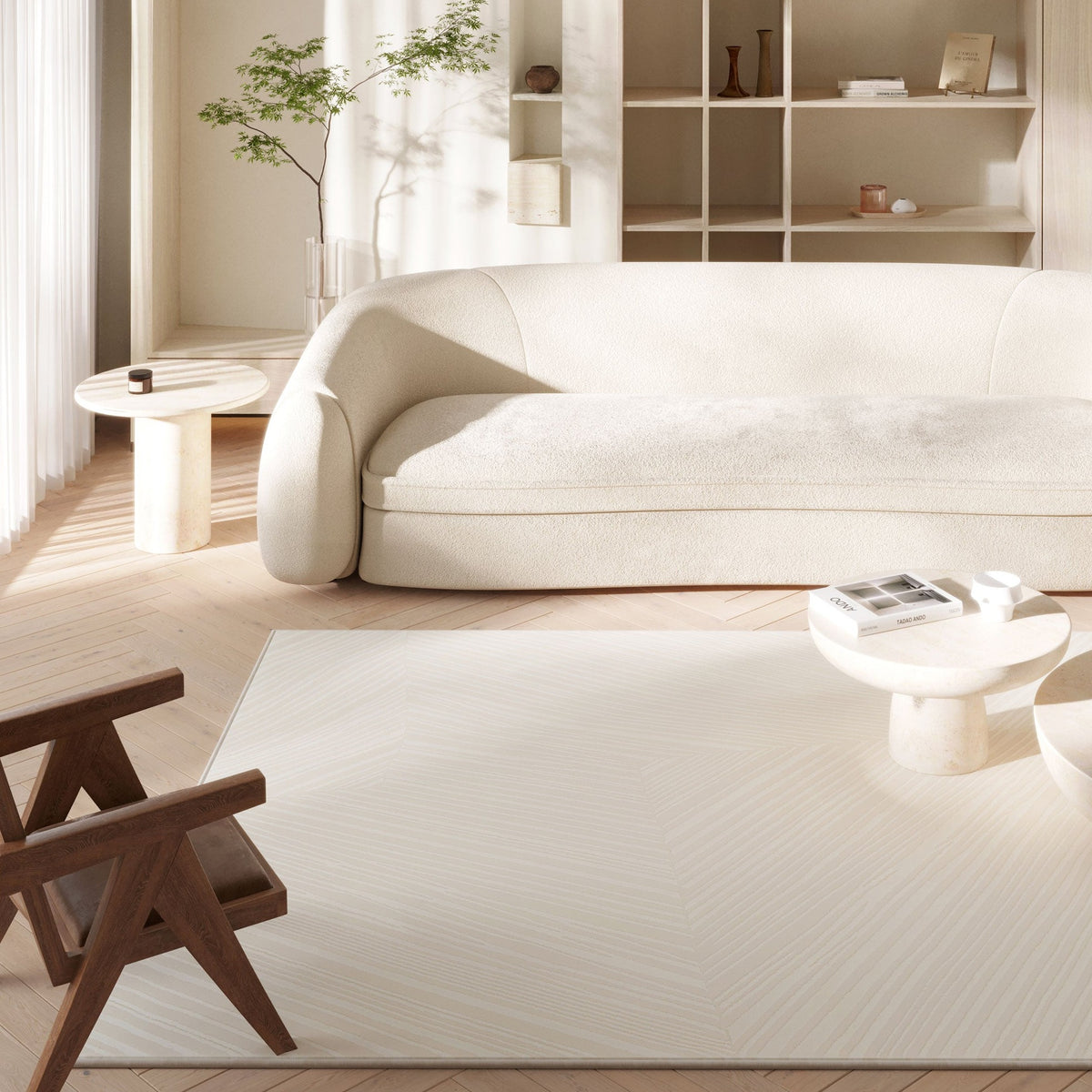 Luxury Geometric Cream Rug - Brooke