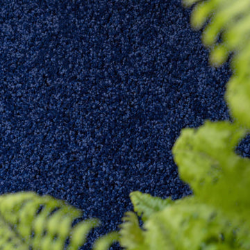 Navy Blue Shaggy Runner Rug