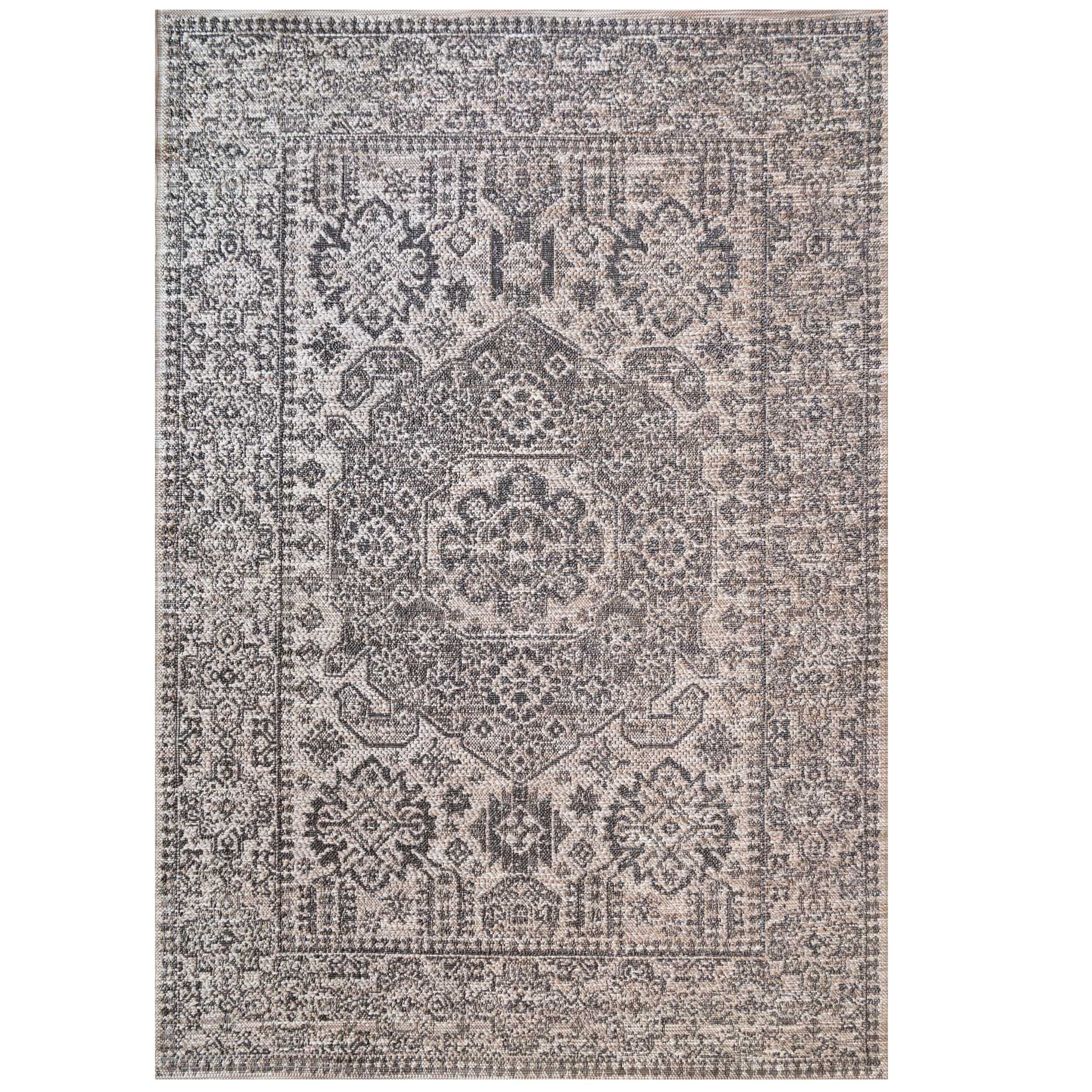 Traditional Textured Flatweave Area Rug