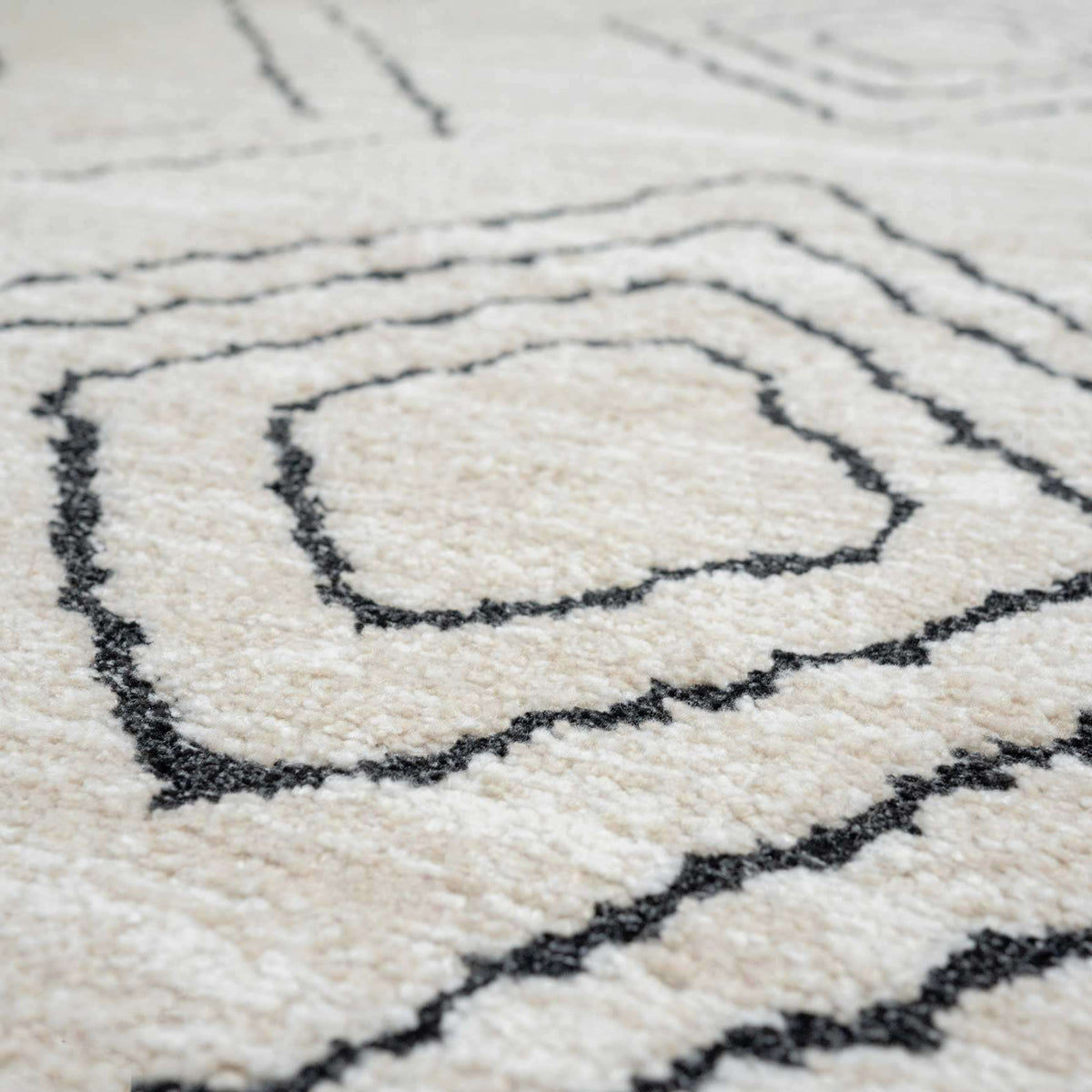 Cosy Soft Underfoot Cream Moroccan Berber Bedroom Rug