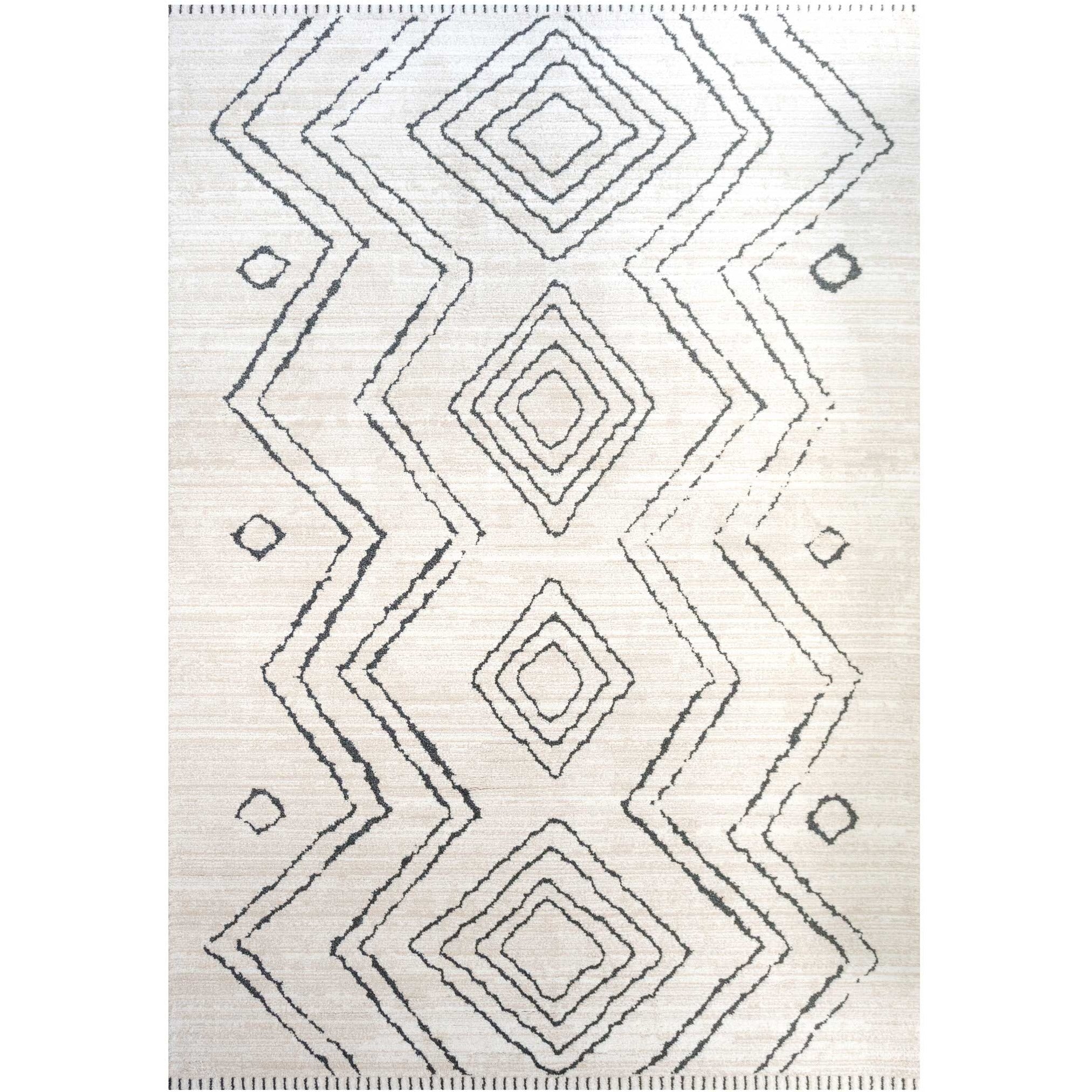 Cosy Soft Underfoot Cream Moroccan Berber Bedroom Rug | Living Room ...