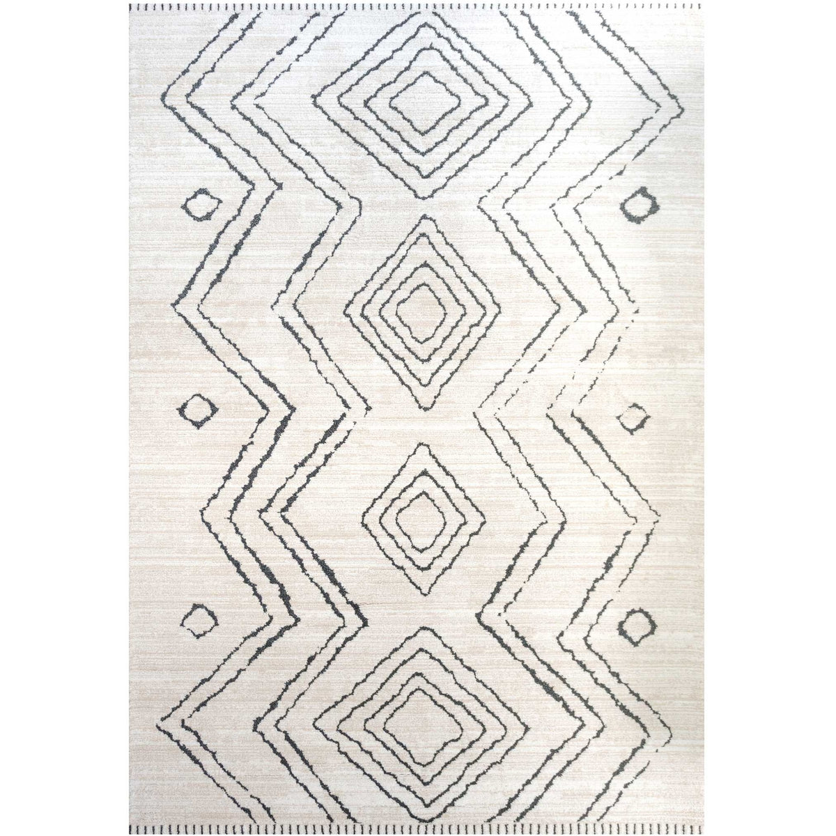 Cosy Soft Underfoot Cream Moroccan Berber Bedroom Rug