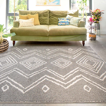 Cosy Soft Underfoot Grey Moroccan Berber Bedroom Rug