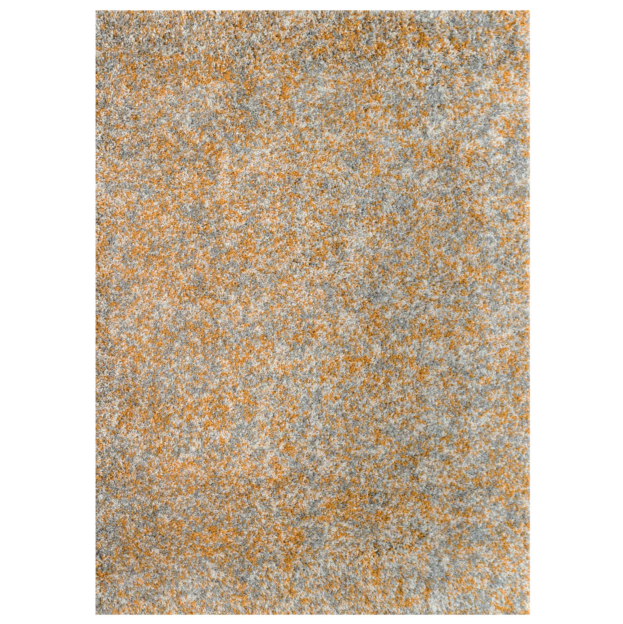 Soft Mottled Gold Grey Shaggy Area Rug