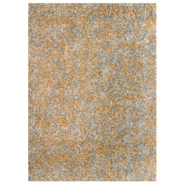 Soft Mottled Gold Grey Shaggy Area Rug