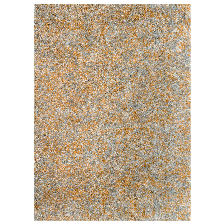 Soft Mottled Gold Grey Shaggy Area Rug