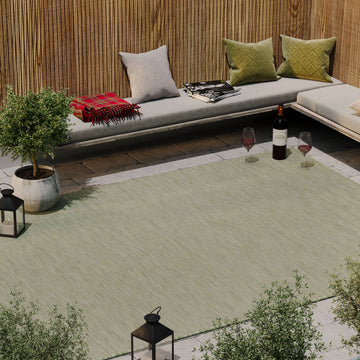 Mottled Olive Green Outdoor Rug - Patio