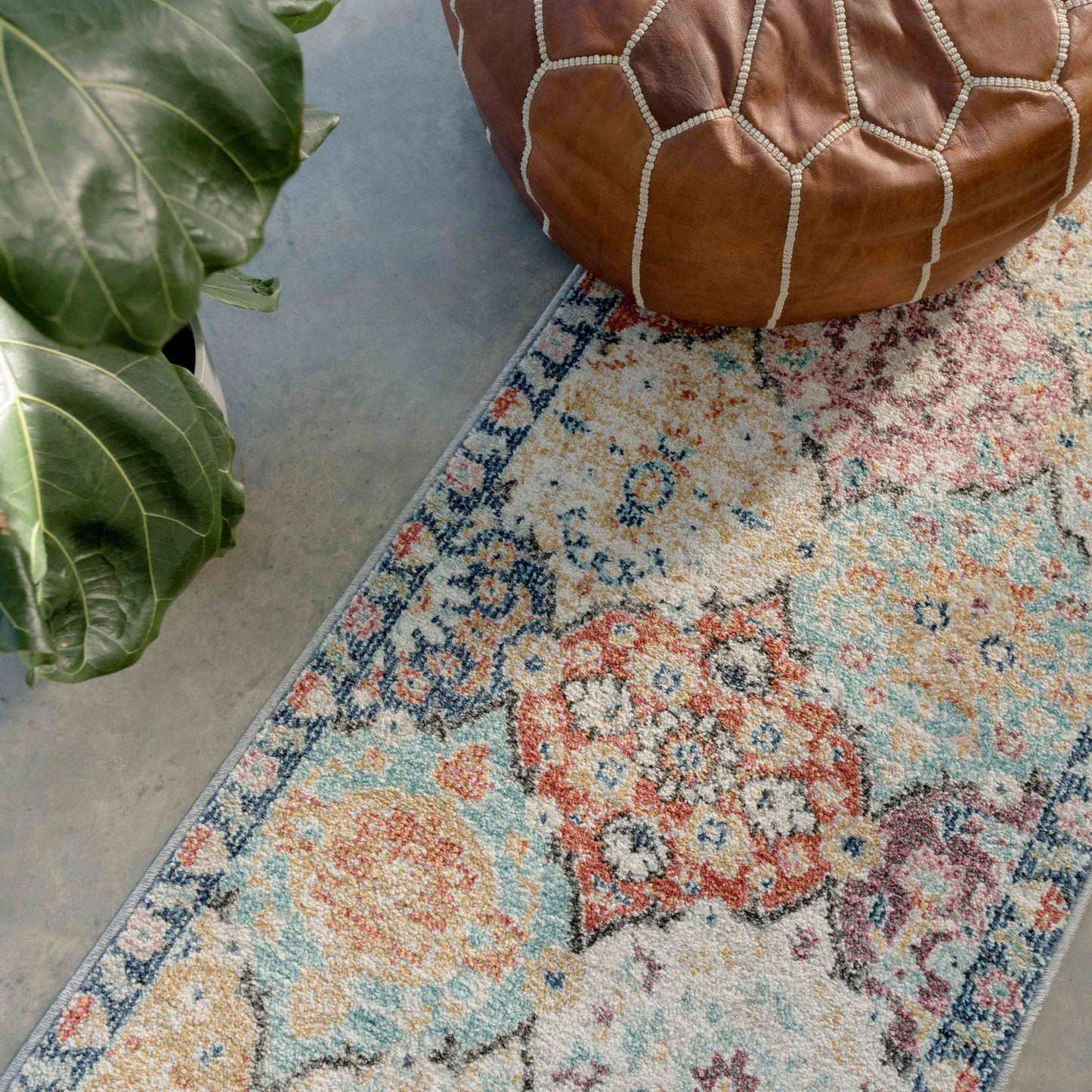 Soft Moroccan Colourful Living Room Area Rug
