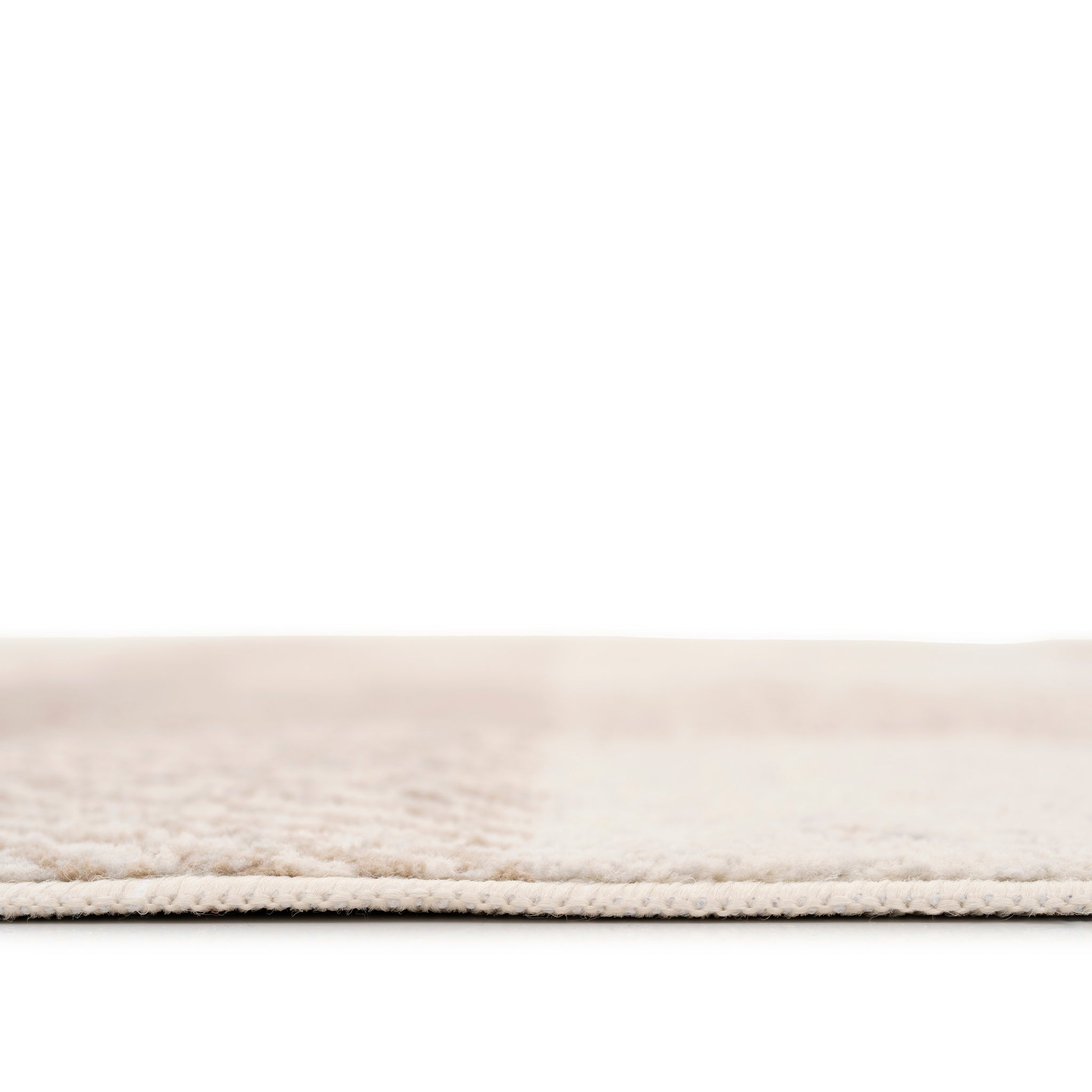 Neutral Cream Beige Tartan Rug - Angus