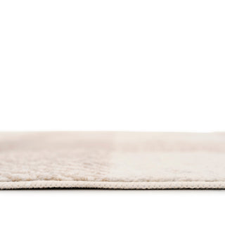 Neutral Cream Beige Tartan Rug - Angus