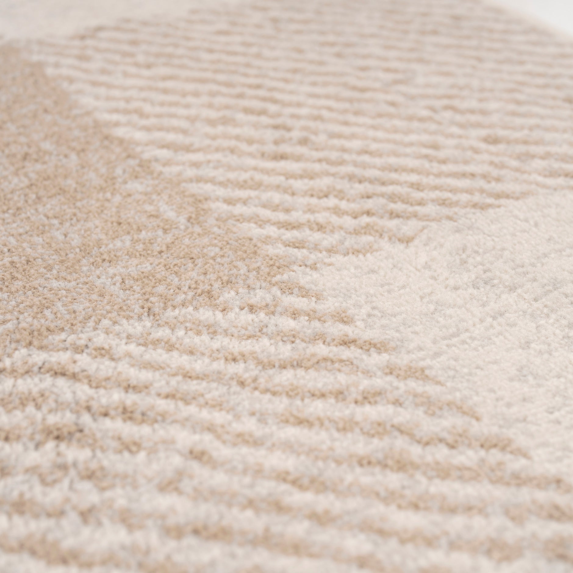 Neutral Cream Beige Tartan Rug - Angus