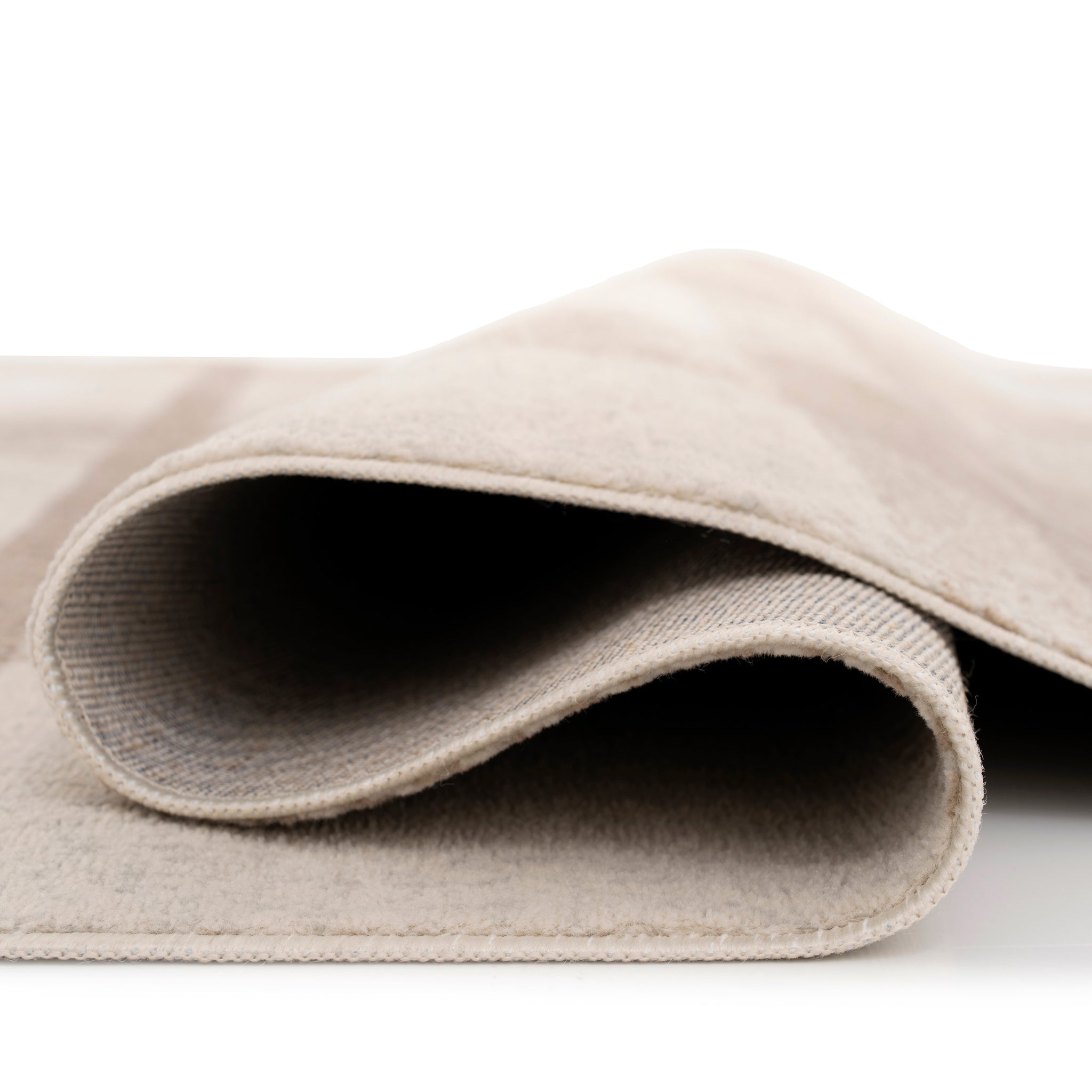 Neutral Cream Beige Tartan Rug - Angus