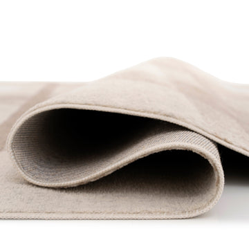 Neutral Cream Beige Tartan Rug - Angus