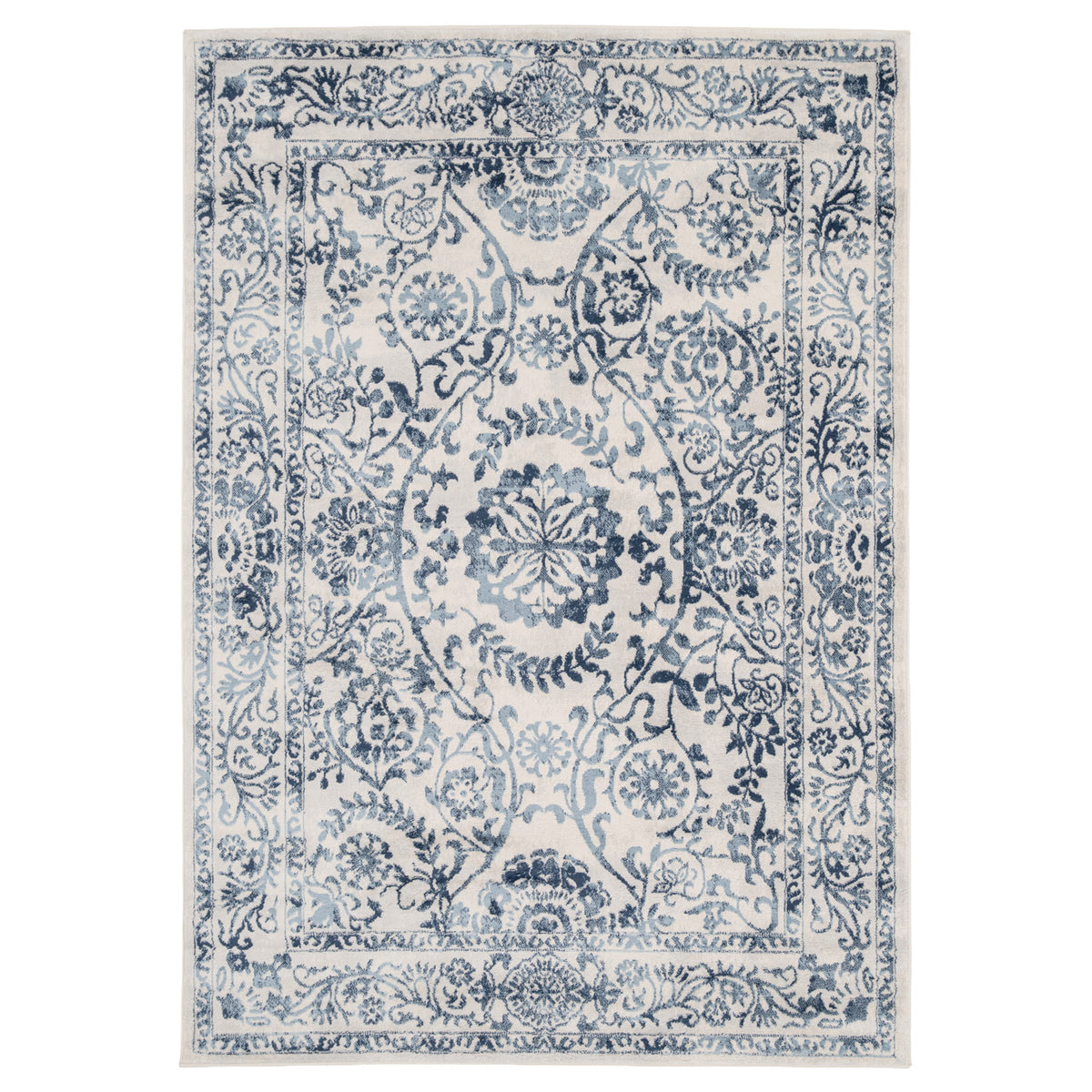 Vintage Blue Medallion Rug - Claudia