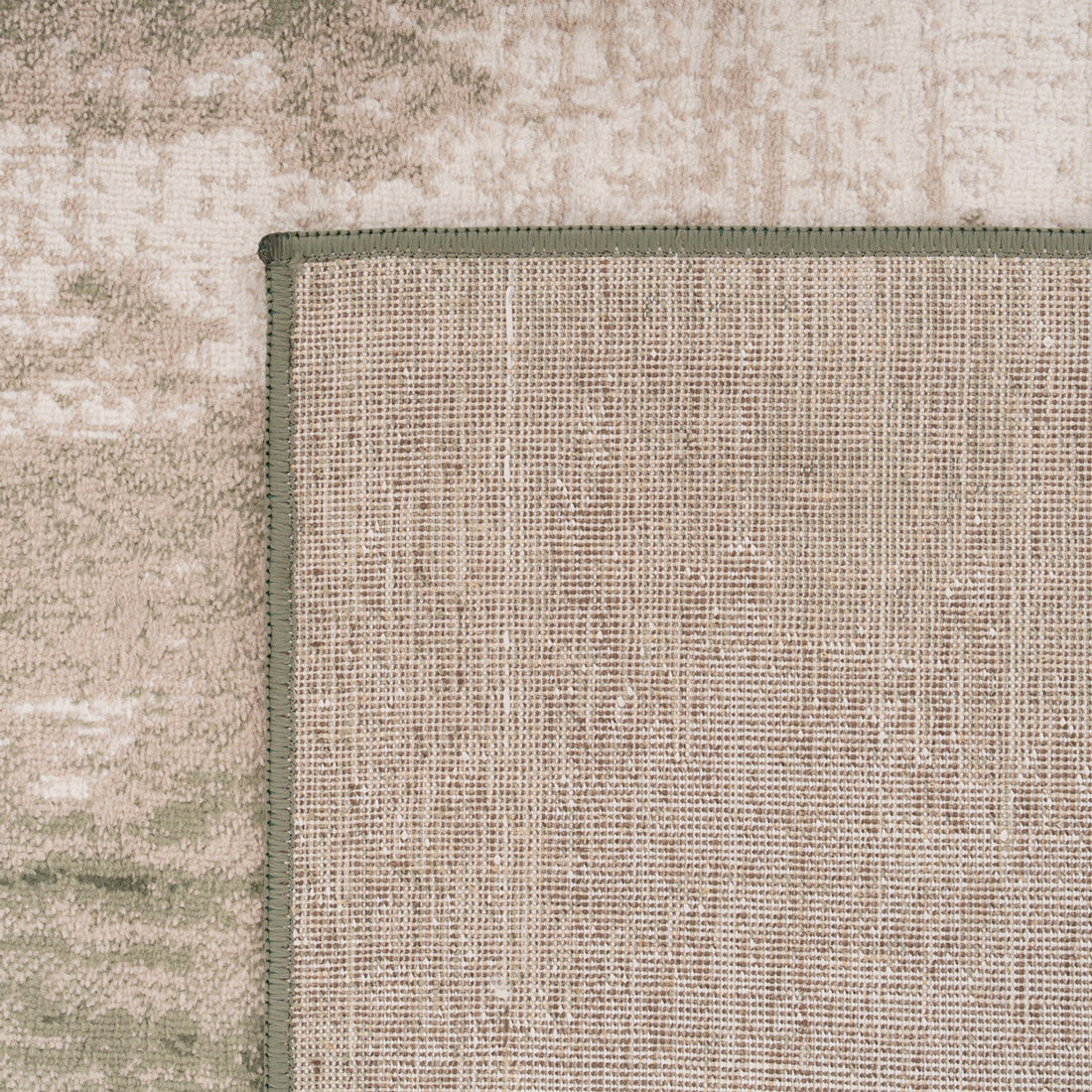 Muted Green Abstract Runner - Jasper