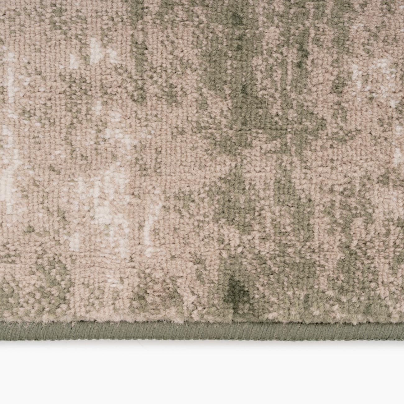 Muted Green Abstract Runner - Jasper