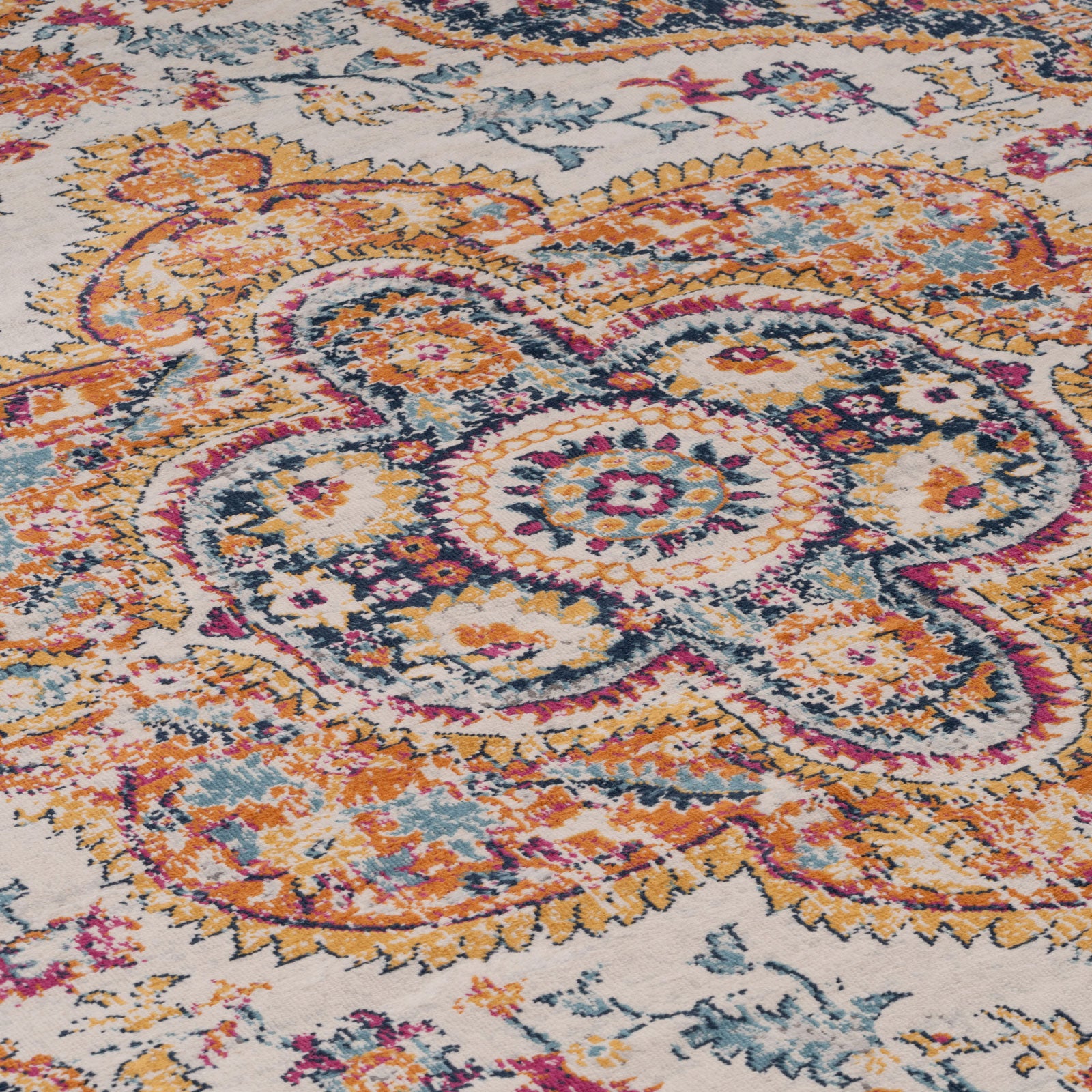 Multicolour Medallion Area Rug Living Room Rugs Kukoon Rugs Online