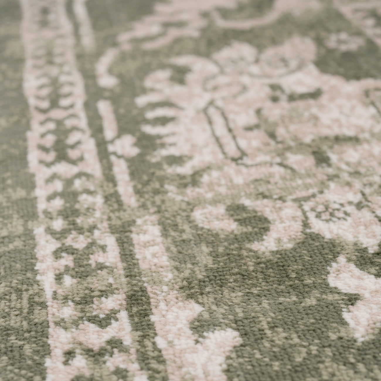 Green Vintage Medallion Area Rug - Linden