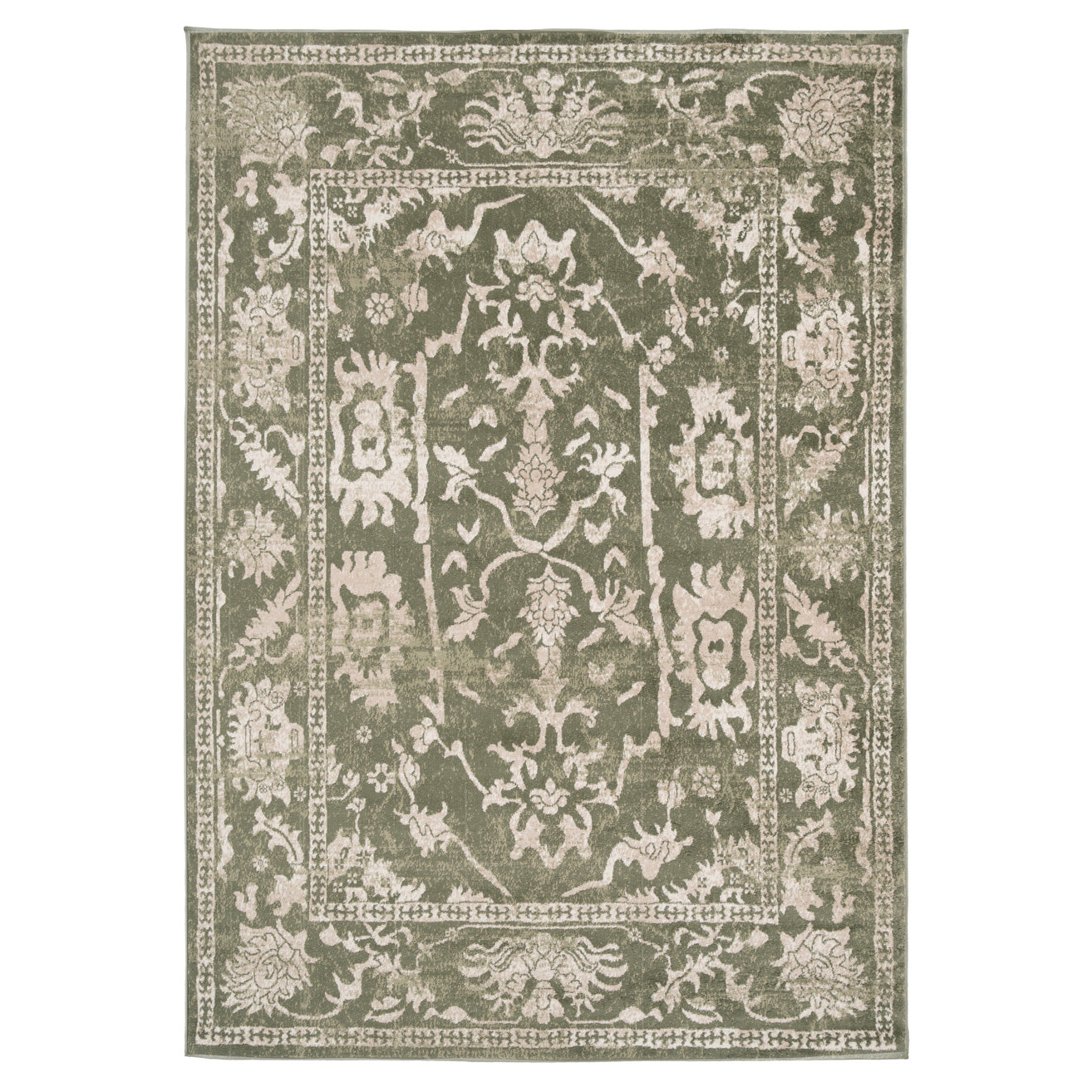 Green Vintage Medallion Area Rug - Linden