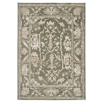 Green Vintage Medallion Area Rug - Linden