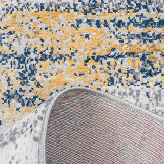 Distressed Ochre Yellow Pastel Soft Hall Runner Rug