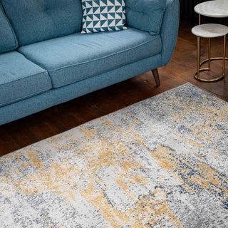Distressed Ochre Yellow Pastel Soft Hall Runner Rug