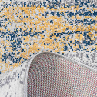 Distressed Ochre Yellow Pastel Soft Hall Runner Rug