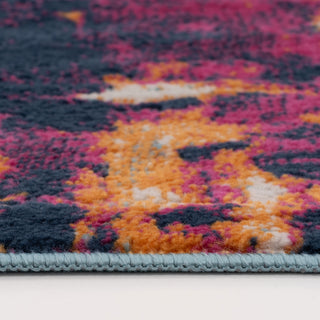 Colourful Paint Abstract Runner Rug