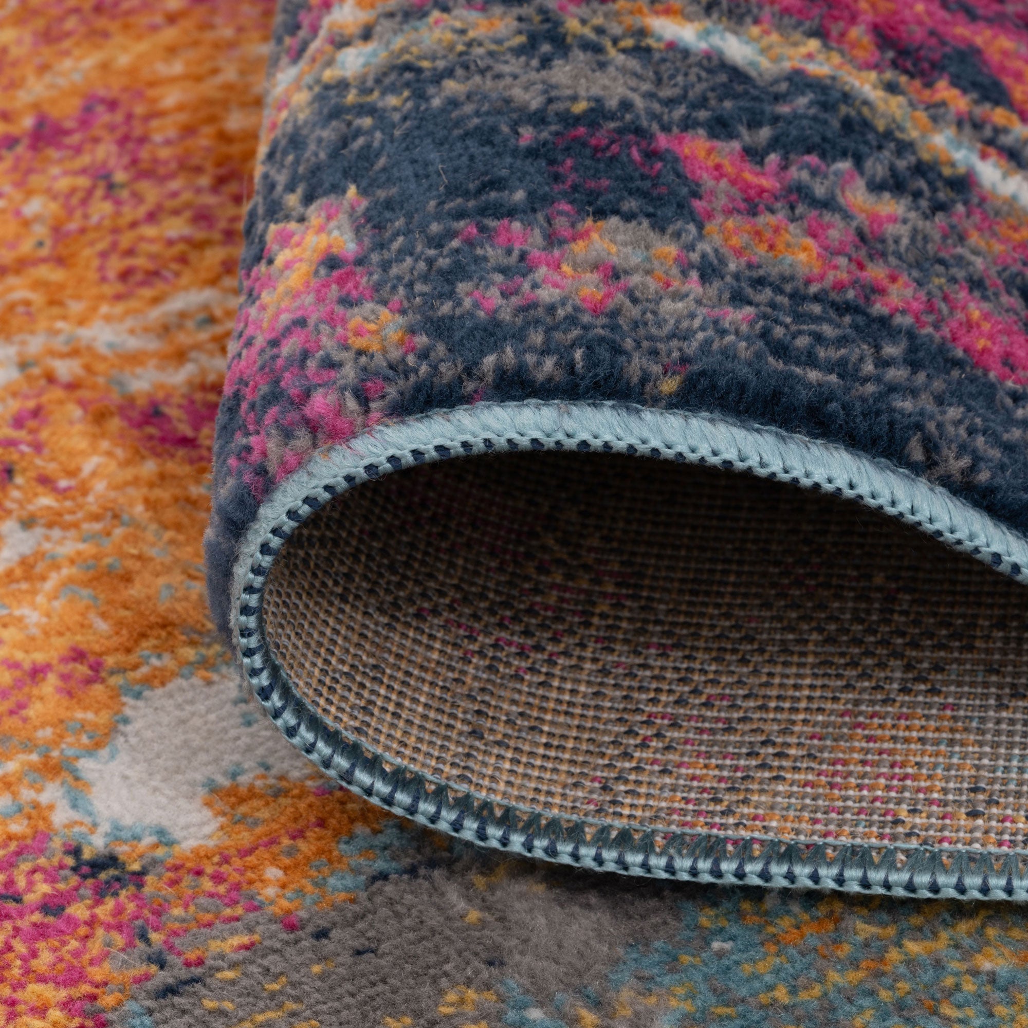 Colourful Paint Abstract Runner Rug