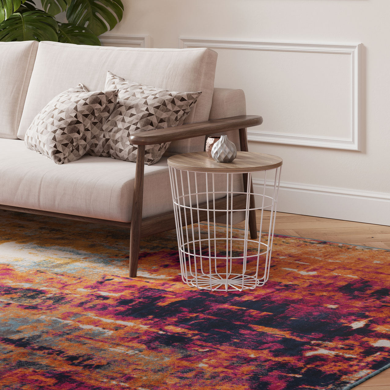 Colourful Paint Abstract Area Rug