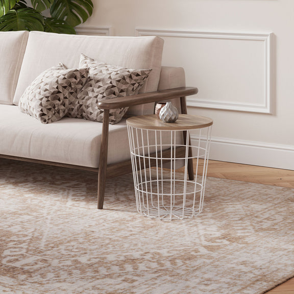 Beige Aztec Living Room Rug | Living Room Rugs | Kukoon Rugs Online