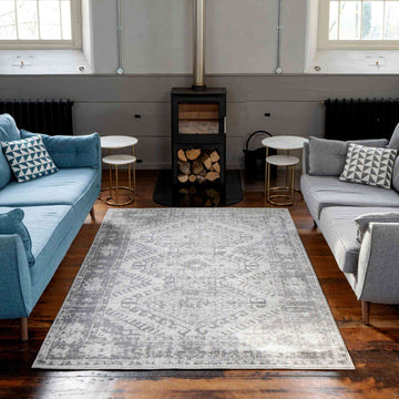 Grey Distressed Vintage Large Living Room Rugs