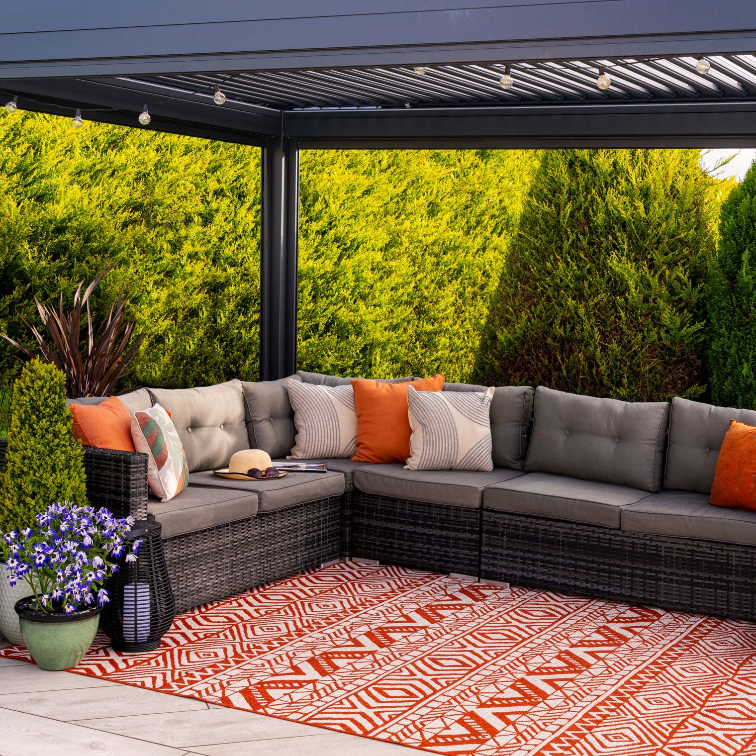 Dark Terra Flatweave Indoor Outdoor Rug - Ruskin