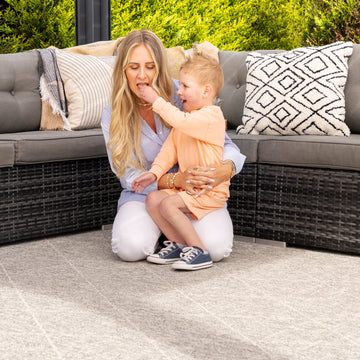 Neutral Trellis Outdoor Rug - Mahoni