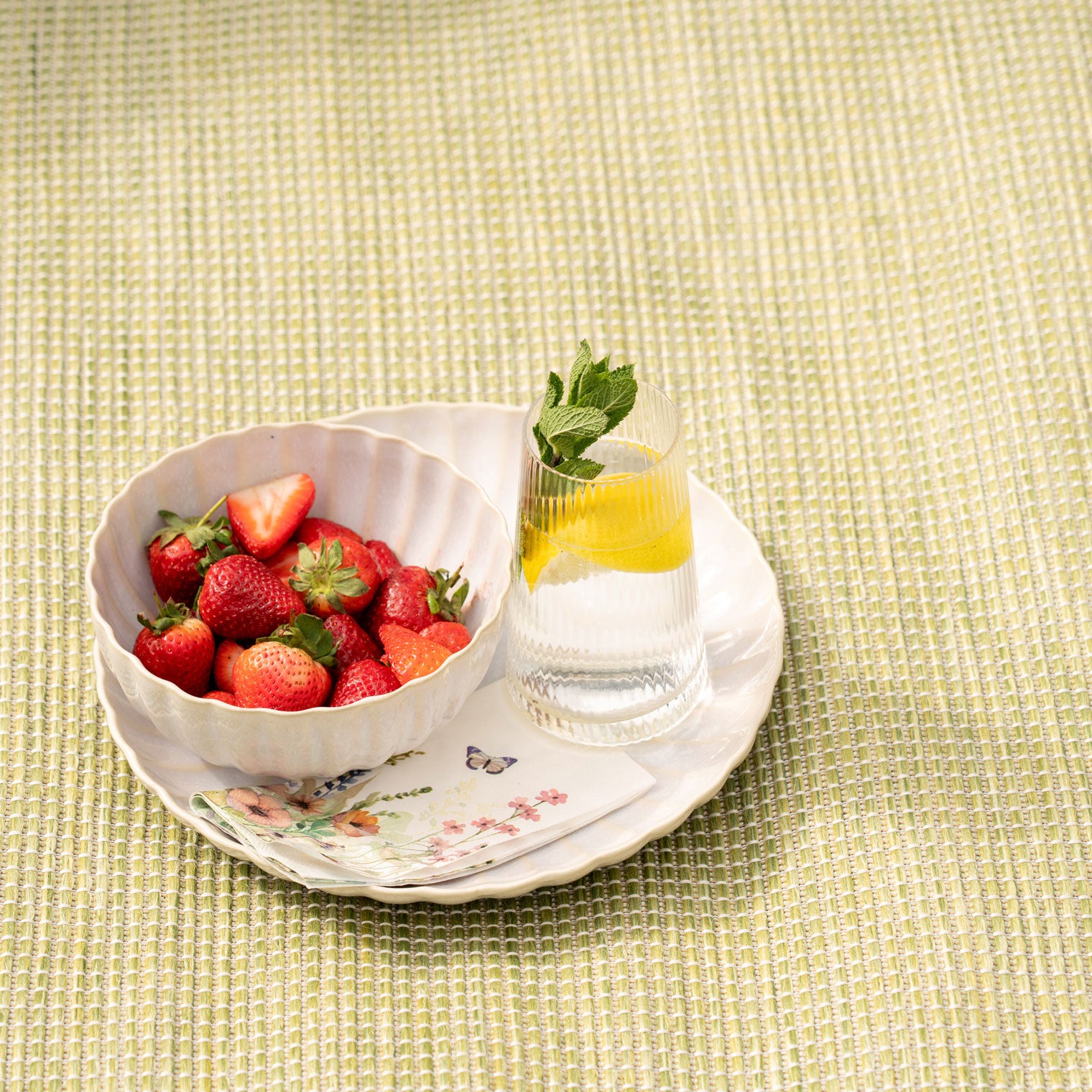 Olive Green Mottled Outdoor Rug