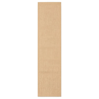 Beige Cotton Border Natural Jute Hallway Runner Rug
