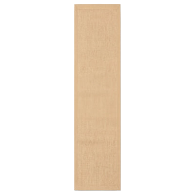 Beige Cotton Border Natural Jute Hallway Runner Rug
