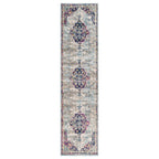 Faded Distressed Colourful Oriental Pattern Runner Rug - Demelza