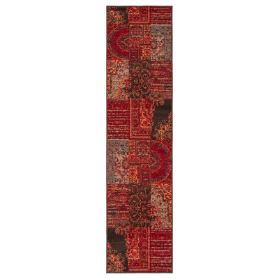Patchwork Wine Hall Runner Rug