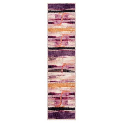 Soft Washable Pink Modern Art Runner - Festival
