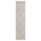 Soft Diamond Beige Moroccan Berber Runner Rug