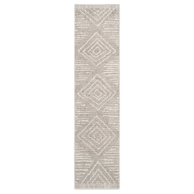Soft Diamond Beige Moroccan Berber Runner Rug