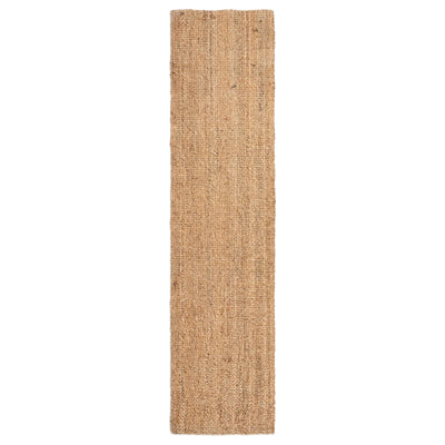 Natural Rustic Brown Bound Jute Hallway Runner  Rug