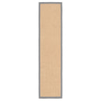 Grey Cotton Border Natural Hallway Jute Runner