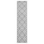 Grey Trellis Hallway Runner Rug