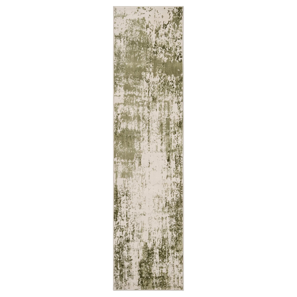 Sage Green Abstract Runner Rug - Bella