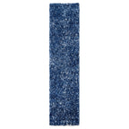 Navy Mottled Shaggy Hall Runner Rug